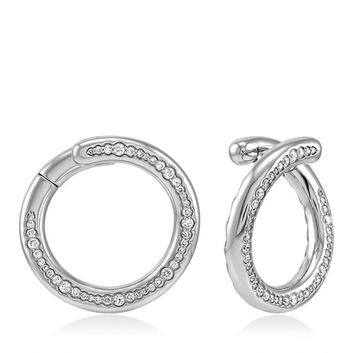 Серьги конго из золота с бриллиантами