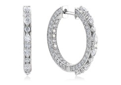 Серьги конго из золота с бриллиантами