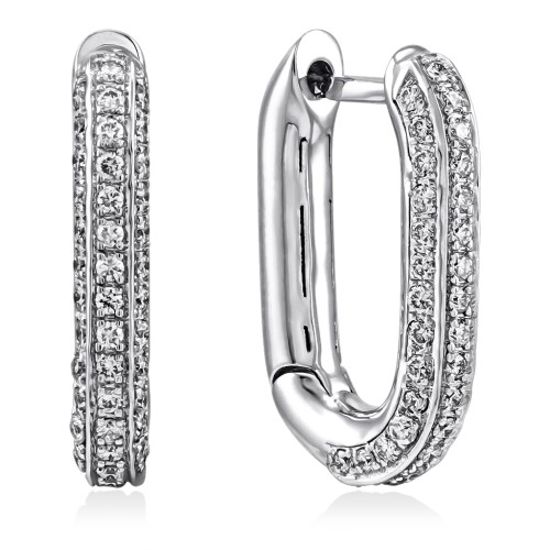 Серьги конго с бриллиантами