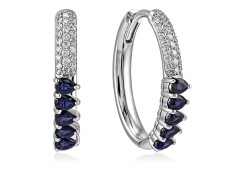 Серьги с бриллиантами и сапфирами