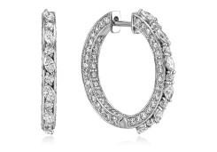 Серьги конго из золота с бриллиантами