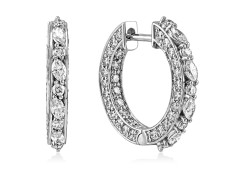 Серьги конго из золота с бриллиантами