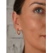 Серьги серебряные с цветной эмалью 