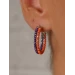 Серьги серебряные с цветной эмалью 