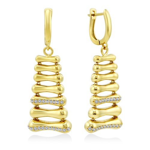 Золотые серьги 585 пробы