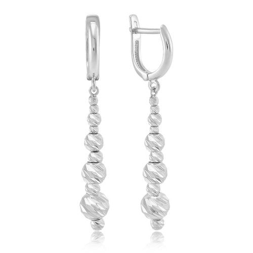 Золотые серьги из белого золота