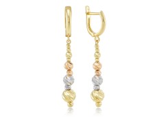 Серьги из комбинированного золота