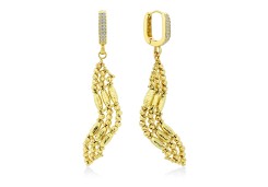 Длинные серьги из золота