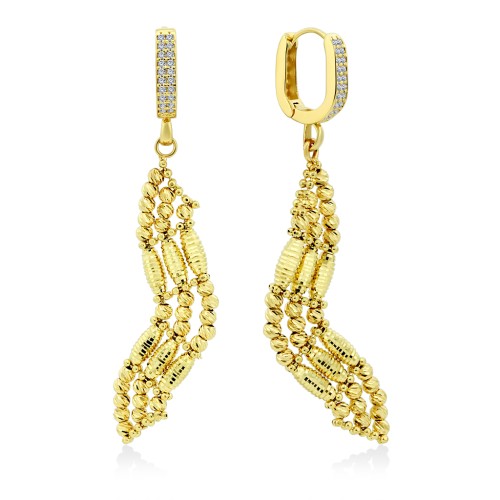 Длинные серьги из золота