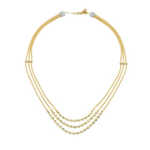 Золотое Колье с фианитами