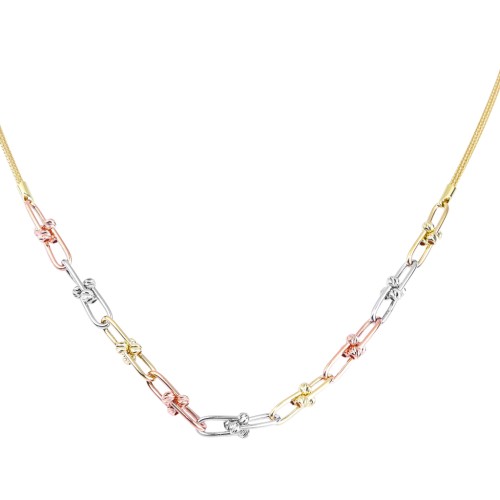 Колье из комбинированного золота