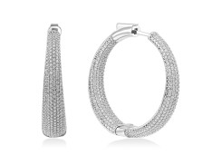 Серьги конго из золота с бриллиантами