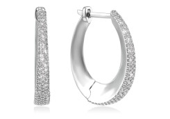 Серьги конго из золота с бриллиантами