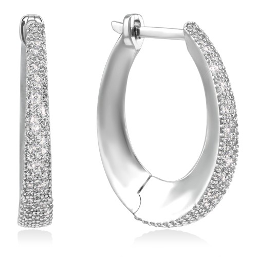 Серьги конго из золота с бриллиантами