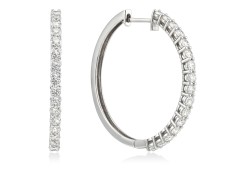 Серьги конго из золота с бриллиантами