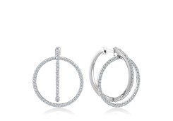 Серьги конго из золота с бриллиантами