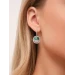 Серьги из золота с бриллиантами и малахитом