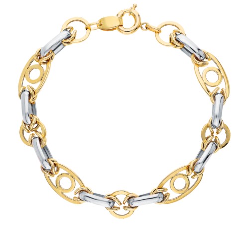 Декоративный  браслет из комбинированного золота