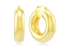 Итальянские золотые серьги кольца