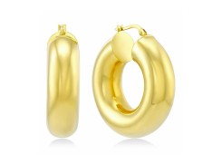 Итальянские золотые серьги конго