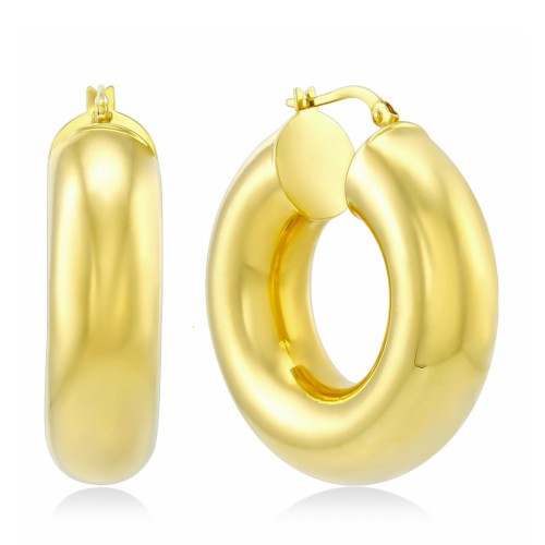 Итальянские золотые серьги конго