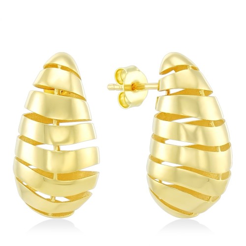 Серьги капли пусеты гвоздики золото