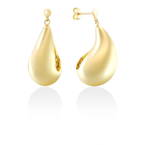 Золотые серьги капли пусеты