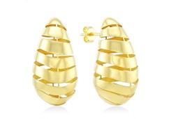 Золотые серьги капли пусеты