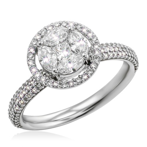 Кольцо Invisible из золота с бриллиантами