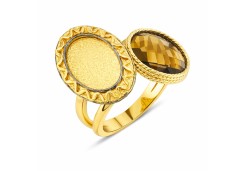 Кольцо из золота с кварцем