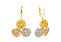 Серьги с подвесками из золота 