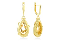 Оригинальные золотые серьги с шариками