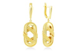 Оригинальные золотые серьги