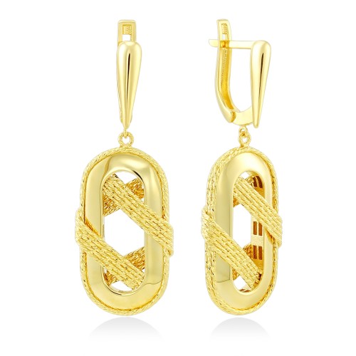 Оригинальные золотые серьги