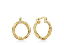 Серьги кольца из золота