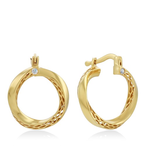 Серьги кольца из золота