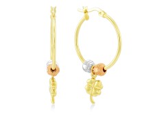 Серьги-конго с подвесками из золота 