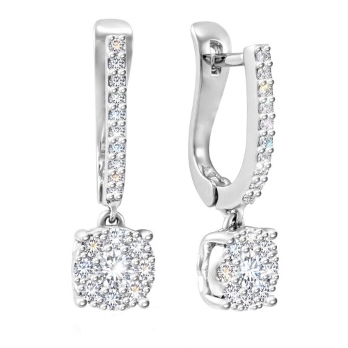 Серьги  Invisible из золота с бриллиантами