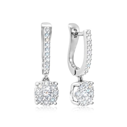 Серьги  Invisible из золота с бриллиантами