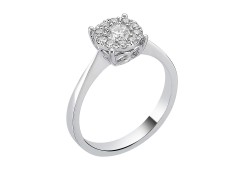 Кольцо invisible из золота с бриллиантами