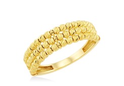 Кольцо из желтого золота с шариками