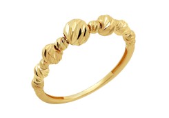 Кольцо из желтого золота с шариками