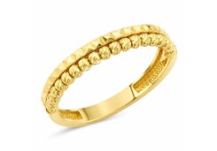 Кольцо с шариками из желтого золота