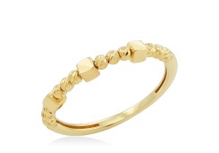 Кольцо с шариками из желтого золота