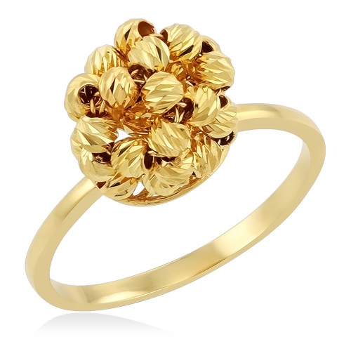 Стильное Кольцо из желтого золота