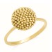 Кольцо шарик из желтого золота