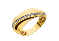 Золотое кольцо с фианитами
