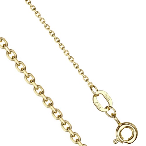 Цепь КЦМ из золота якорное плетение с алмазной гранью