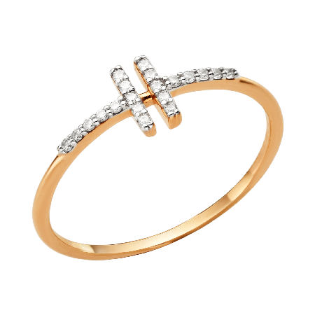 Золотое кольцо с фианитом