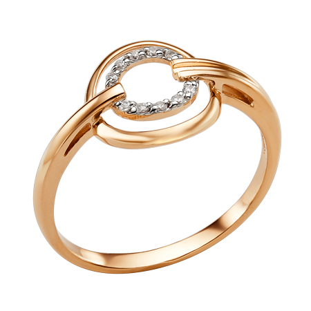 Золотое кольцо с фианитом